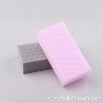 White pink grey melamine sponge magic cleaning foam